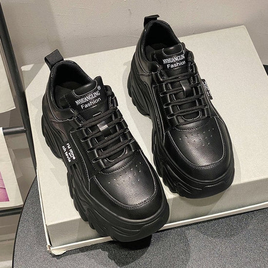 Height Increasing Insole Dad Shoes Women's Spring And Autumn $54.16 Dana Fashion Color: Black Size: 34 Women's shoes Product information: Pattern: solid color Toe holder shape: round head Color: white, black Upper height: low top Shoe Upper material: Mesh