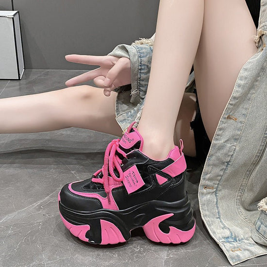Height Increasing Insole Fashion Dad New Cross Strap All-matching $82.25 Dana Fashion Color: Black Size: 34 Women's shoes Product information: Lining material: imitation leather Applicable sports: Universal Color: pink, Rose Red, Black Upper height: low t