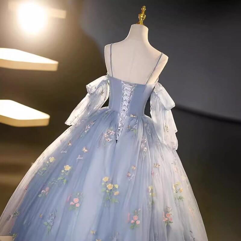 High-end Host Temperament Banquet Evening Dress $129.90 Dana Fashion Color: Gray Blue Size: L Women's clothing Product information: Color: gray blue Sleeve type: regular sleeve Main fabric composition: Polyester Fiber (polyester) Waist type: high waist Si