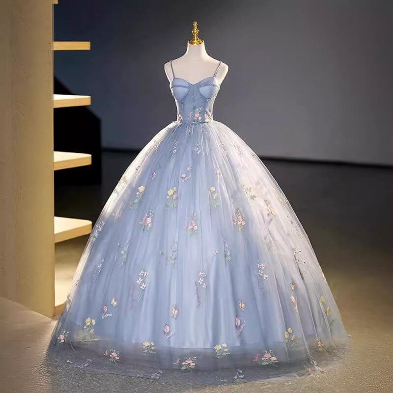 High-end Host Temperament Banquet Evening Dress $129.90 Dana Fashion Color: Gray Blue Size: L Women's clothing Product information: Color: gray blue Sleeve type: regular sleeve Main fabric composition: Polyester Fiber (polyester) Waist type: high waist Si