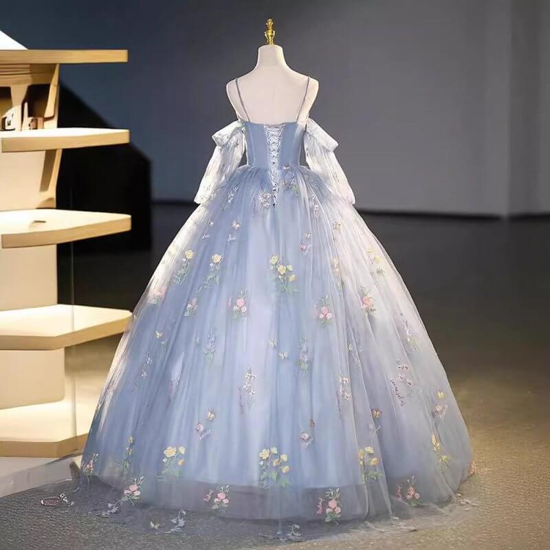 High-end Host Temperament Banquet Evening Dress $129.90 Dana Fashion Color: Gray Blue Size: L Women's clothing Product information: Color: gray blue Sleeve type: regular sleeve Main fabric composition: Polyester Fiber (polyester) Waist type: high waist Si