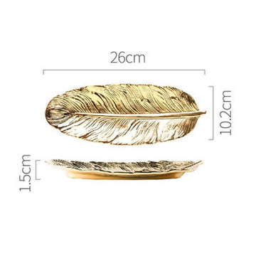 Golden feather tray