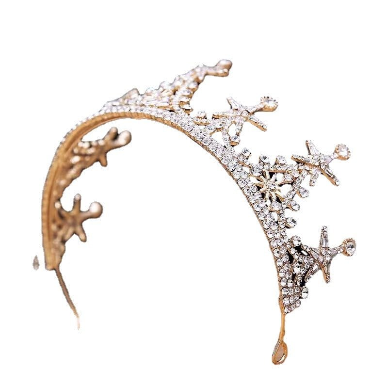 High-grade Alloy Luxury Atmosphere Bridal Crown Headdress $25.00 Dana Fashion Color: Gold Women's Accessories Product information: Treatment Process: Electroplating Color: silver, gold Applicable occasions for gifts: Birthday, travel commemoration, festiv