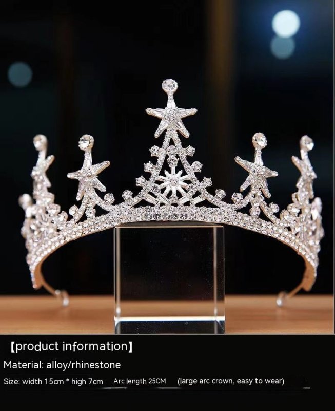 High-grade Alloy Luxury Atmosphere Bridal Crown Headdress $25.00 Dana Fashion Color: Silver Women's Accessories Product information: Treatment Process: Electroplating Color: silver, gold Applicable occasions for gifts: Birthday, travel commemoration, fest