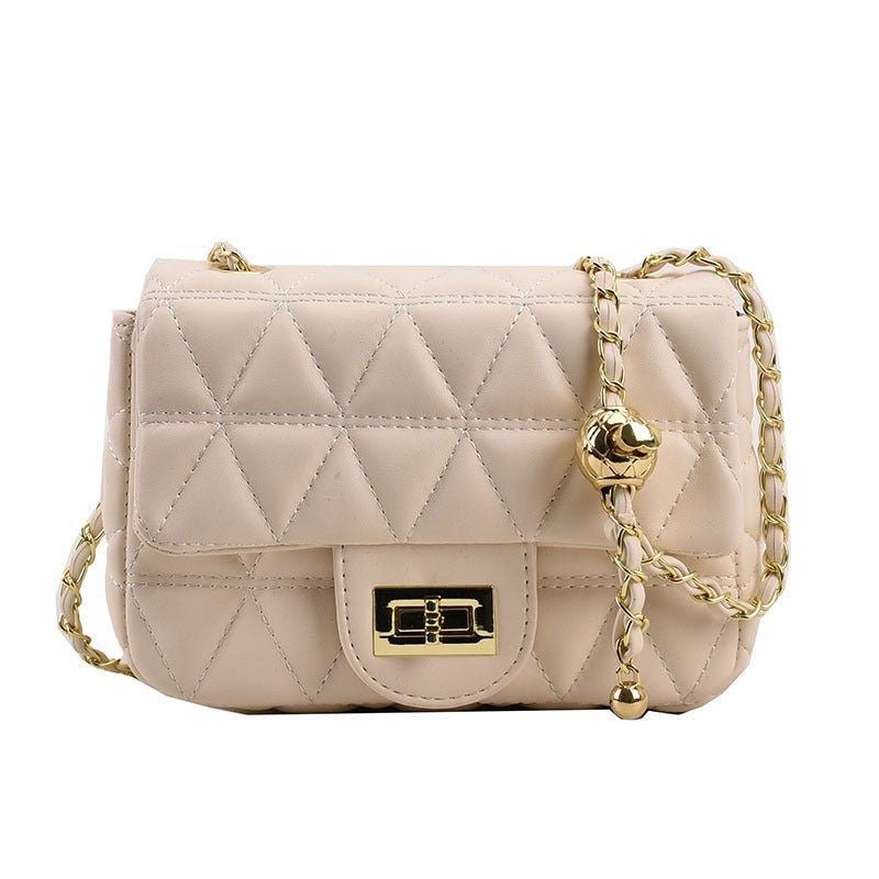 High-grade Diamond Pattern Chain Bag Women's Simple All-match $22.99 Dana Fashion Color: Black Women's Bags Product information: Lining texture: PU Applicable scenario: Daily matching Color: black, white, pink Outer bag type: Sandwich pocket Hardness: sof