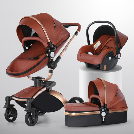 High Landscape Baby Stroller 360-degree Rotation 3-in-1 Basket Foldable $1427.10 Dana Fashion Color: Gold Pole Brown 3in1 Baby & Mother Product information: Product Category: High View Luxury Baby Cart Function: 360° rotation Material: Aluminum alloy Weig