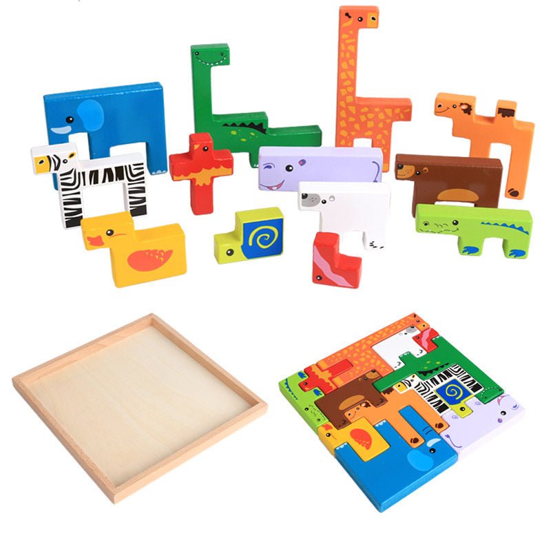 High Quality Baby Wooden Toys 3D Blocks Animal Building Blocks Stack Blocks Beech Wood Creative Children Birthday Christmas Gift $28.37 Dana Fashion default: default Toys & Hobbies Item: Animal Stack Building Blocks Material: Beech Wood Age:3+ Package: Co