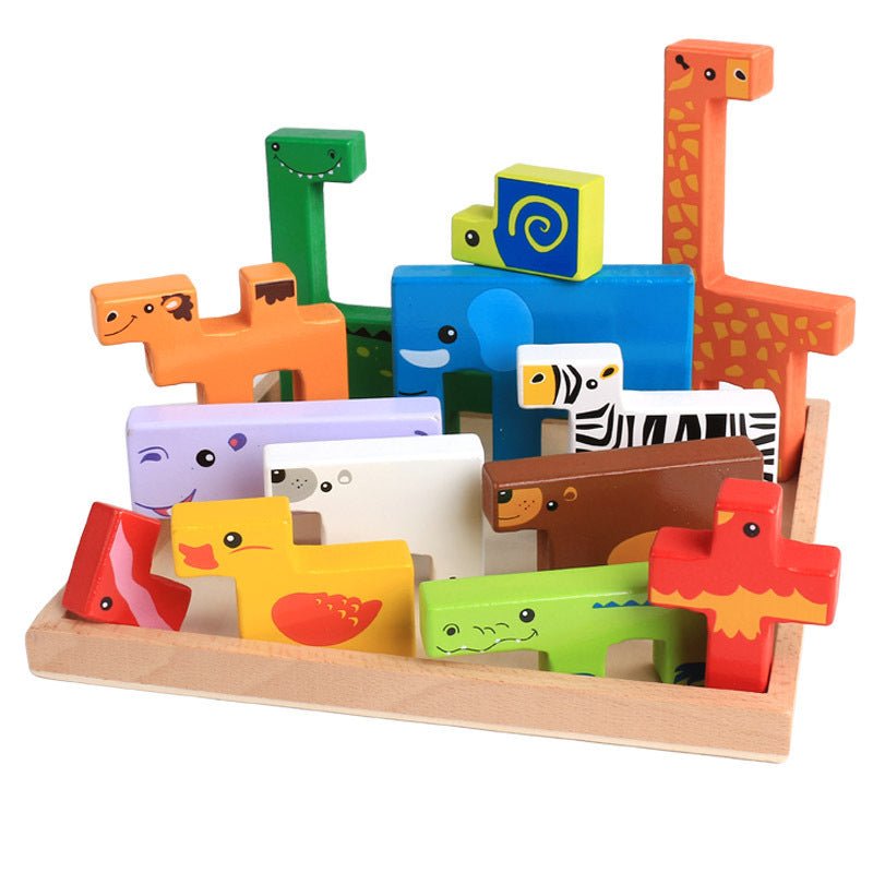 High Quality Baby Wooden Toys 3D Blocks Animal Building Blocks Stack Blocks Beech Wood Creative Children Birthday Christmas Gift $28.37 Dana Fashion default: default Toys & Hobbies Item: Animal Stack Building Blocks Material: Beech Wood Age:3+ Package: Co