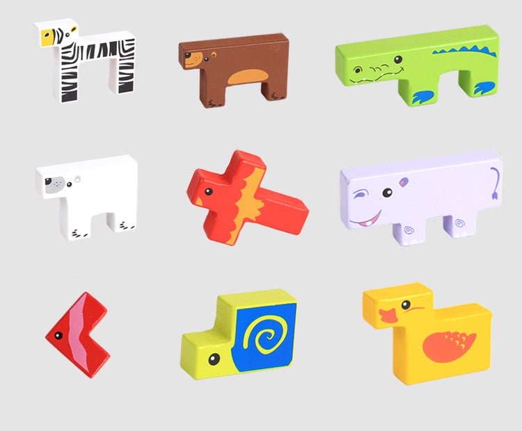 High Quality Baby Wooden Toys 3D Blocks Animal Building Blocks Stack Blocks Beech Wood Creative Children Birthday Christmas Gift $28.37 Dana Fashion default: default Toys & Hobbies Item: Animal Stack Building Blocks Material: Beech Wood Age:3+ Package: Co