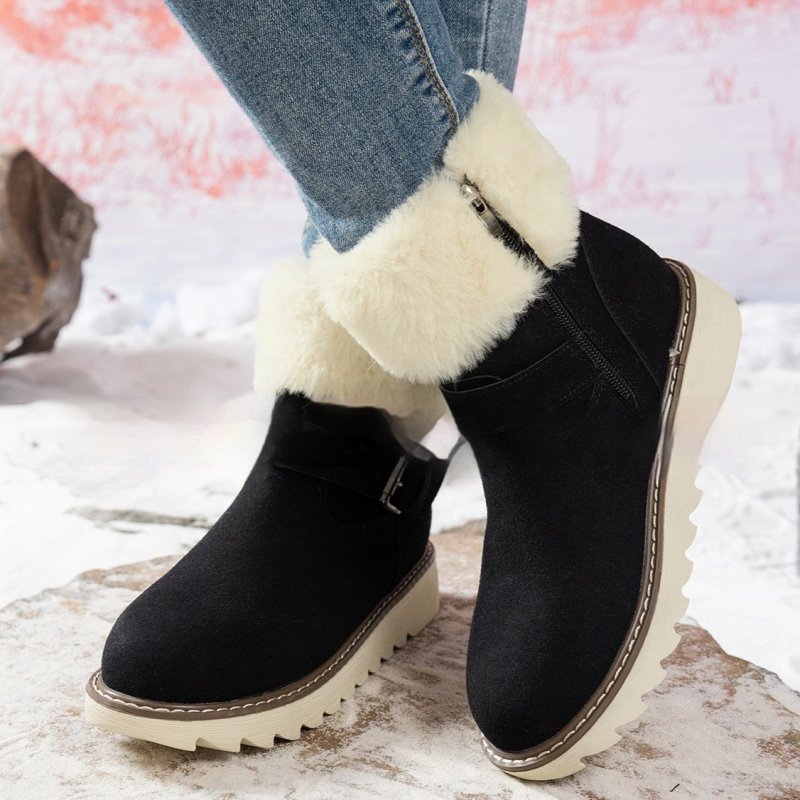 High Quality Middle Tube Platform Snow Boots $52.00 Dana Fashion Color: Black Size: 36 Women's shoes Product information: Color: yellow brown, light khaki, brown, black Upper height: Mid-top Shoe Upper material: artificial PU Sock length: 1 Size: 36,37,38