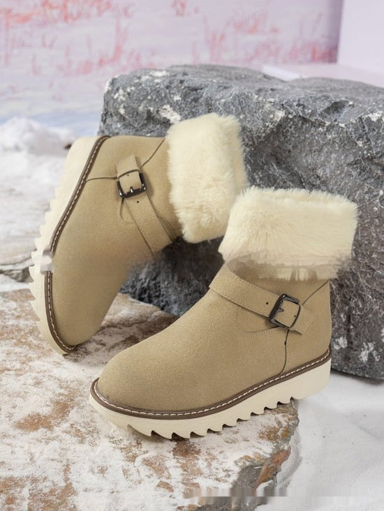 High Quality Middle Tube Platform Snow Boots $52.00 Dana Fashion Color: Light Khaki Size: 36 Women's shoes Product information: Color: yellow brown, light khaki, brown, black Upper height: Mid-top Shoe Upper material: artificial PU Sock length: 1 Size: 36