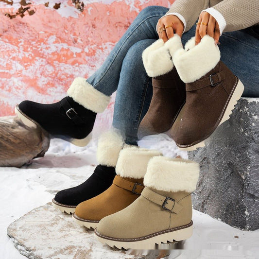 High Quality Middle Tube Platform Snow Boots $52.00 Dana Fashion Color: Black Size: 36 Women's shoes Product information: Color: yellow brown, light khaki, brown, black Upper height: Mid-top Shoe Upper material: artificial PU Sock length: 1 Size: 36,37,38