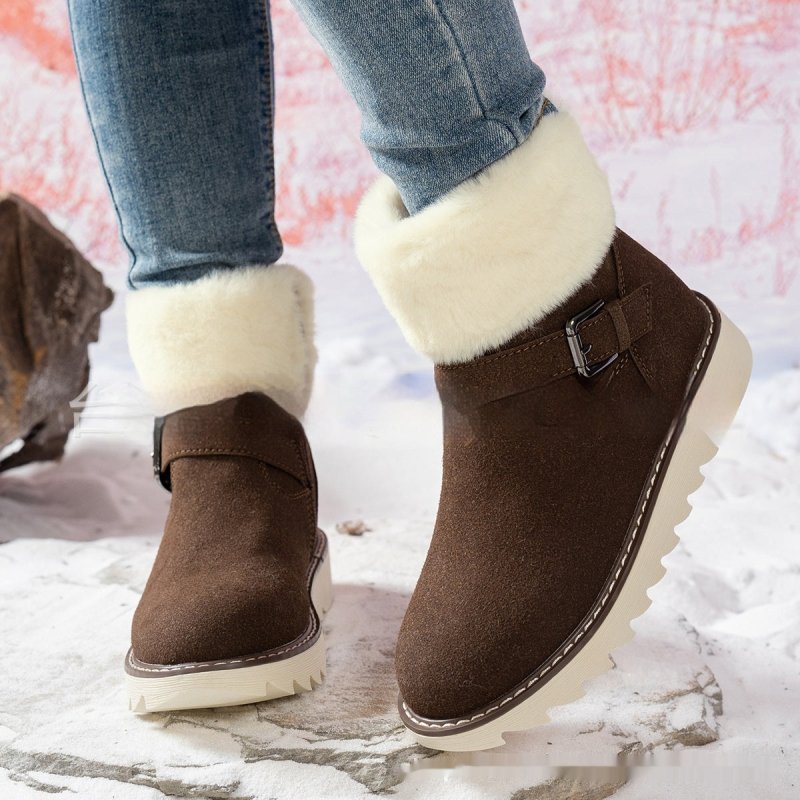 High Quality Middle Tube Platform Snow Boots $52.00 Dana Fashion Color: Black Size: 36 Women's shoes Product information: Color: yellow brown, light khaki, brown, black Upper height: Mid-top Shoe Upper material: artificial PU Sock length: 1 Size: 36,37,38