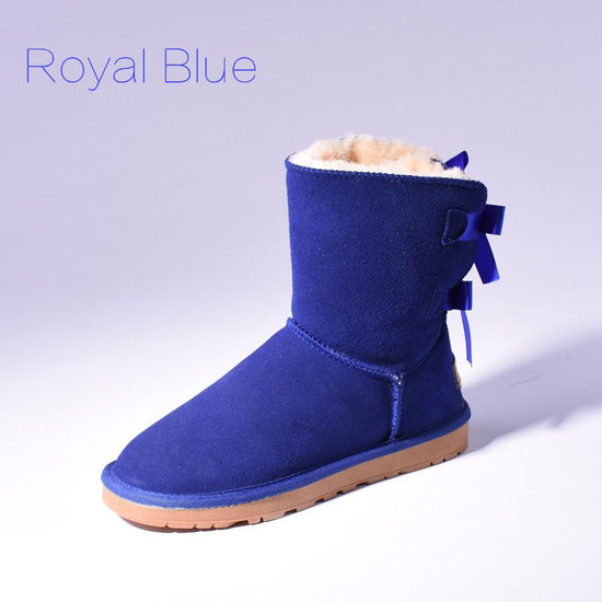 High Quality SALE Women Australia Snow Boots Warm Fur Baileys Bow Boots Women Winter Boots Snow Boots Big Size $65.00 Dana Fashion Color: Royal Blue Size: 34 Women's shoes commodity information Upper Material: Cow Suede Boot Height: Mid-Calf Closure Type:
