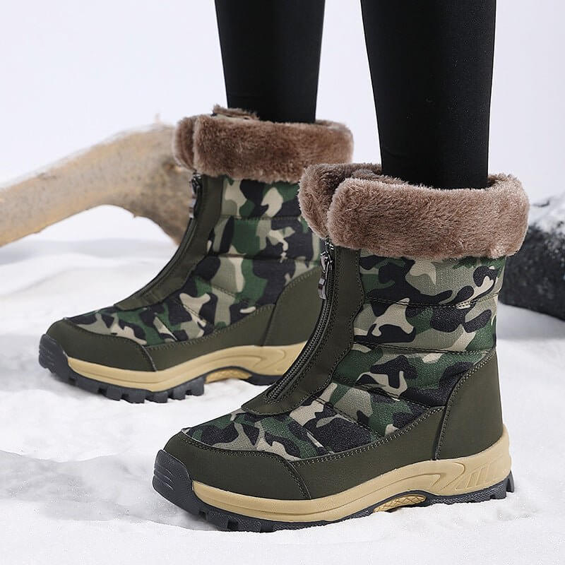 High-top Plus Size Cotton Shoes Women's Thickened $58.50 Dana Fashion Color: Black Size: 36 Women's shoes Product information: Inner material: artificial wool Color: white, black, camouflage Upper height: Middle top Heel height: 4cm Length of socks: Middl