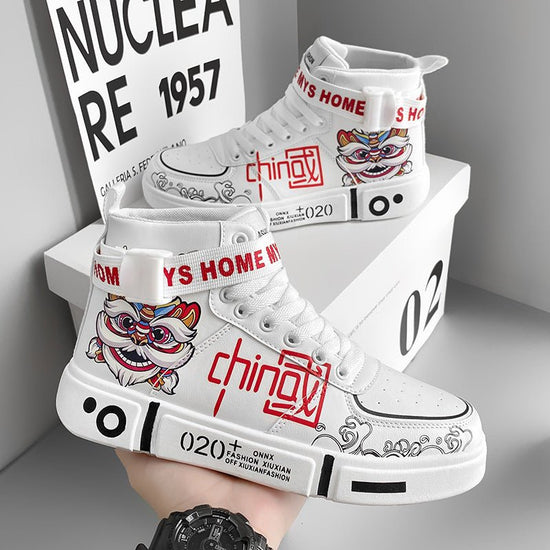 High-top Summer Casual Sports Basketball Sneakers $74.98 Dana Fashion Color: White Size: 35 Women's shoes Product information: Pattern: solid color Lining material: Mesh Size: 35,36,37,38,39,40,41,42,43,44 Cutting depth: shallow mouth (less than 7cm) Sole