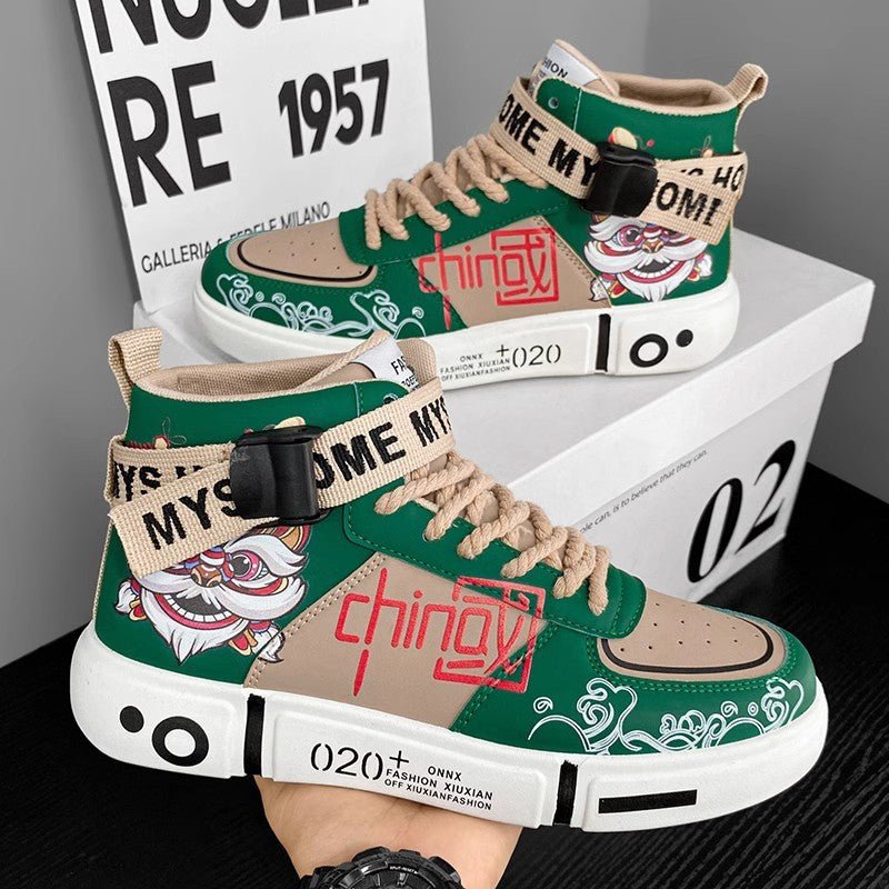 High-top Summer Casual Sports Basketball Sneakers $74.98 Dana Fashion Color: Khaki Green Size: 35 Women's shoes Product information: Pattern: solid color Lining material: Mesh Size: 35,36,37,38,39,40,41,42,43,44 Cutting depth: shallow mouth (less than 7cm