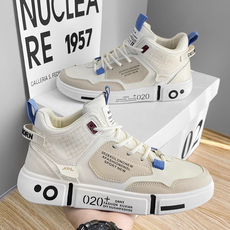 High-top Summer Casual Sports Basketball Sneakers $74.98 Dana Fashion Color: Beige Size: 35 Women's shoes Product information: Pattern: solid color Lining material: Mesh Size: 35,36,37,38,39,40,41,42,43,44 Cutting depth: shallow mouth (less than 7cm) Sole