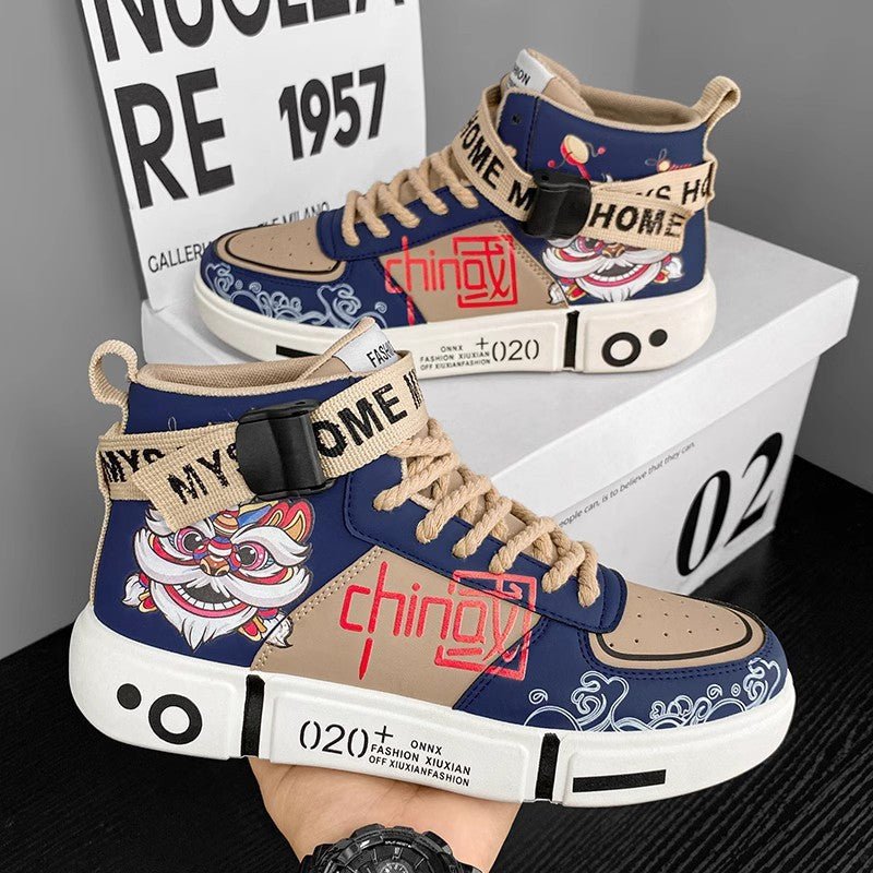 High-top Summer Casual Sports Basketball Sneakers $74.98 Dana Fashion Color: Khaki Blue Size: 35 Women's shoes Product information: Pattern: solid color Lining material: Mesh Size: 35,36,37,38,39,40,41,42,43,44 Cutting depth: shallow mouth (less than 7cm)