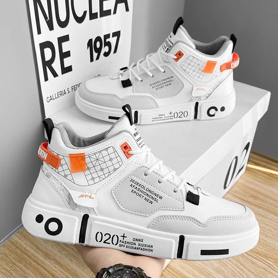 High-top Summer Casual Sports Basketball Sneakers $74.98 Dana Fashion Color: White And Gray Size: 35 Women's shoes Product information: Pattern: solid color Lining material: Mesh Size: 35,36,37,38,39,40,41,42,43,44 Cutting depth: shallow mouth (less than