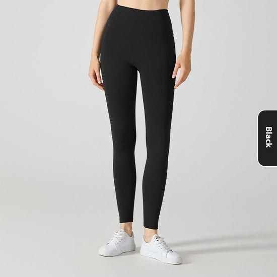 High Waist Belly-contracting Warm Sports Tights For Women $24.67 Dana Fashion Color: Black Size: L Women's clothing معلومات المنتج: النمط: لون سادة اللون: لون الكاكاو، أزرق داكن، رمادي تيتانيوم، أسود طول البنطلون: بنطلون المقاس: S، M، L، XL تكوين البطانة: