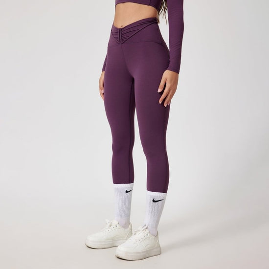 High Waist Seamless Yoga Pants Shaping Leggings $49.00 Dana Fashion Color: Grape Thistle Purple Size: L Women's clothing Product information: Color: navy blue, very light blue, pink, black, grape Thistle purple Size: S,M,L,XL Fabric name: Nylon Applicable