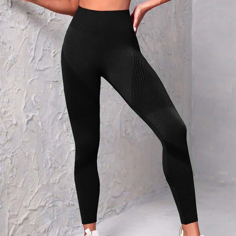 High Waist Seamless Yoga Pants Women's Solid Color Dot Striped Print Butt Lifting Leggings Fitness Running Sport Gym Legging Outfits $39.50 Dana Fashion Color: Black Size: L Women's clothing Overview: Unique design, stylish and beautiful. Good material, c