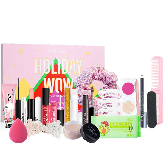 Holiday Gift Box Lipstick Eye Shadow Set $81.81 Dana Fashion style: Lipstick eye shadow suit makeup Product information : Color number: eight colors and above Color category: WOW001 Style: Festival, National Tide, Girls/Students Color: rose red Size Infor