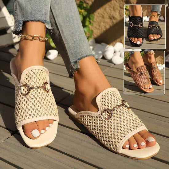 Hollow Square Toe Sandals Summer Fashion Solid Flats Slides Women Beach Shoes $49.50 Dana Fashion Color: Beige Size: 36 Women's shoes Product information: Color: black, brown, beige Shoe Upper material: artificial pu Size: 36, 37, 38, 39, 40, 41, 42, 43 S