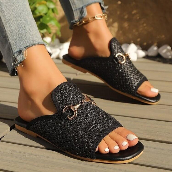 Hollow Square Toe Sandals Summer Fashion Solid Flats Slides Women Beach Shoes $49.50 Dana Fashion Color: Black Size: 36 Women's shoes Product information: Color: black, brown, beige Shoe Upper material: artificial pu Size: 36, 37, 38, 39, 40, 41, 42, 43 S
