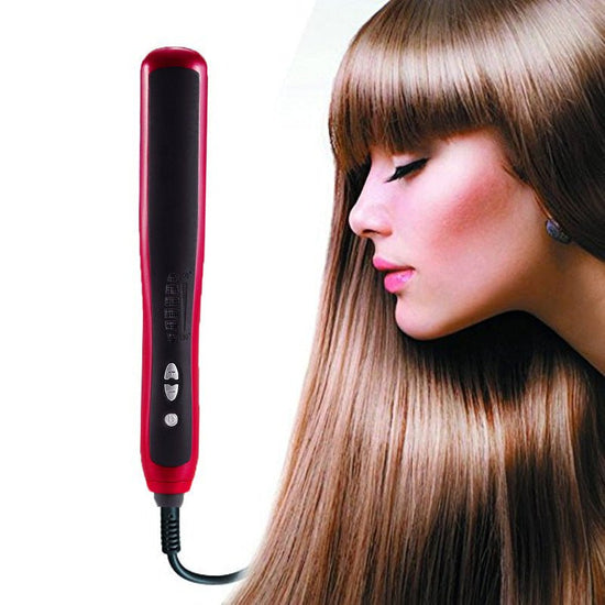 Home automatic adjustable temperature red hair straightener $35.00 Dana Fashion Power: AU Beauty Tools Product parameters color: red Features: 1. 360 degree rotatable wire; 2. Heating element: PTC 3. Ceramic heating tube, feel good 4. Suitable for all len