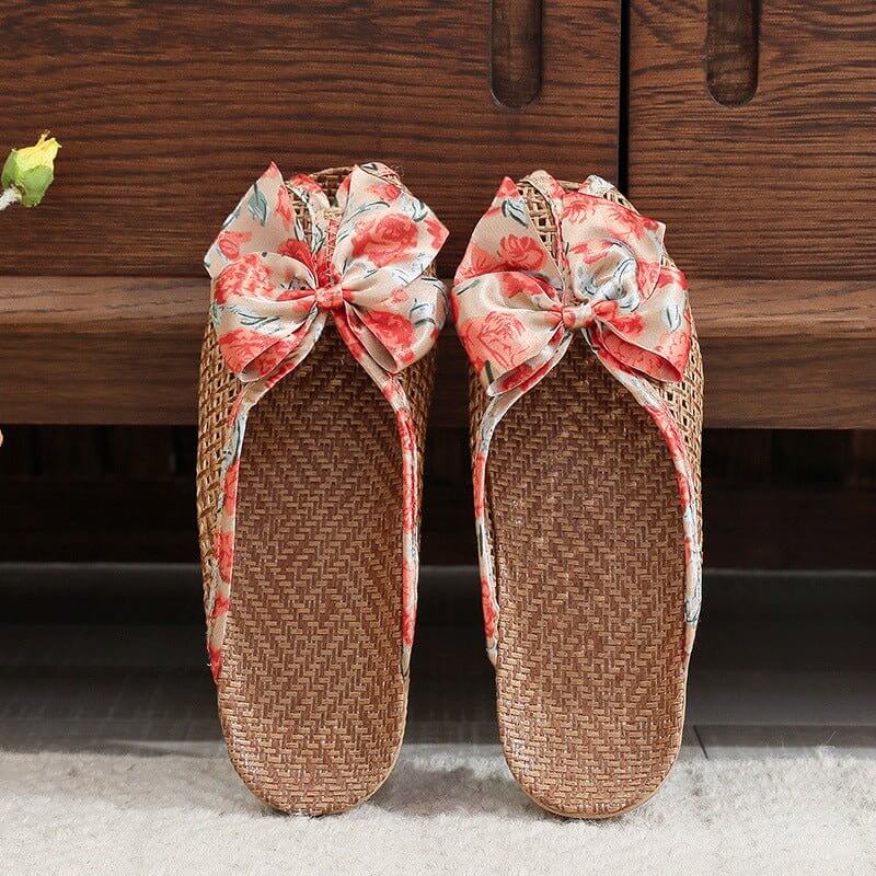 Home Breathable Indoor Rattan Slippers For Women $34.99 Dana Fashion Color: Orange Size: 35 To 36 Women's shoes Product information: Color: blue, red, orange, gray Size: 35-36,37-38,39-40 Sole craft: viscose shoes Sole material: EVA Popular elements: holl