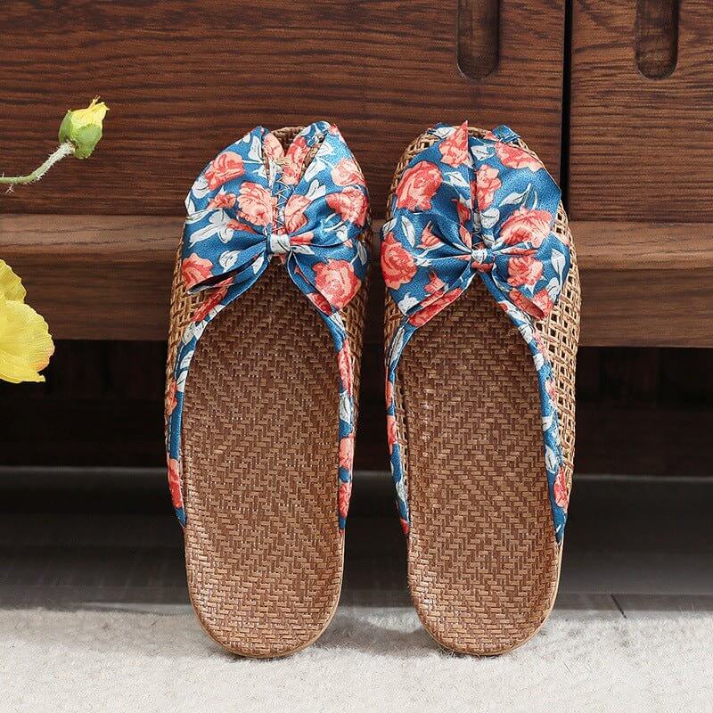 Home Breathable Indoor Rattan Slippers For Women $34.99 Dana Fashion Color: Blue Size: 35 To 36 Women's shoes Product information: Color: blue, red, orange, gray Size: 35-36,37-38,39-40 Sole craft: viscose shoes Sole material: EVA Popular elements: hollow