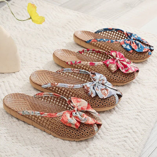 Home Breathable Indoor Rattan Slippers For Women $34.99 Dana Fashion Color: Blue Size: 35 To 36 Women's shoes Product information: Color: blue, red, orange, gray Size: 35-36,37-38,39-40 Sole craft: viscose shoes Sole material: EVA Popular elements: hollow
