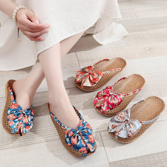Home Breathable Indoor Rattan Slippers For Women $34.99 Dana Fashion Color: Blue Size: 35 To 36 Women's shoes Product information: Color: blue, red, orange, gray Size: 35-36,37-38,39-40 Sole craft: viscose shoes Sole material: EVA Popular elements: hollow