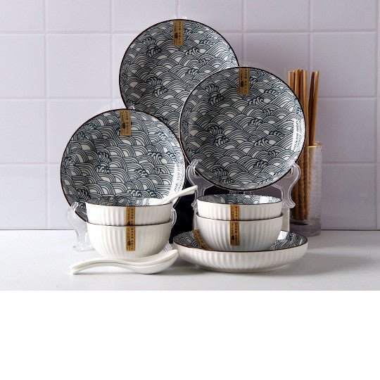 Home Creative Japanese Style Rice Soup Bowls And Dishes Net Red Dishes Plates $95.00 Dana Fashion style: I Dana's Kitchen Specification: Product category: Bowl, plate, plate set Material: Ceramic Pattern: Many kinds Style: Creative Shape: Round Surface te