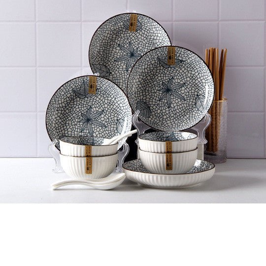 Home Creative Japanese Style Rice Soup Bowls And Dishes Net Red Dishes Plates $89.00 Dana Fashion style: H Dana's Kitchen Specification: Product category: Bowl, plate, plate set Material: Ceramic Pattern: Many kinds Style: Creative Shape: Round Surface te