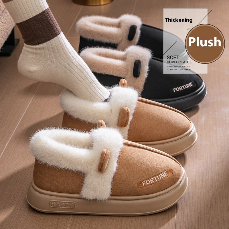 Home Indoor Warm Thick Bottom Non Slip Cotton Slippers $33.13 Dana Fashion Color: Black Size: 36to37 Women's shoes Product information: Color: white, black, brown Size: 36-37 suitable for 35-36 yards, 38-39 suitable for 37-38 yards, 40-41 suitable for 39-