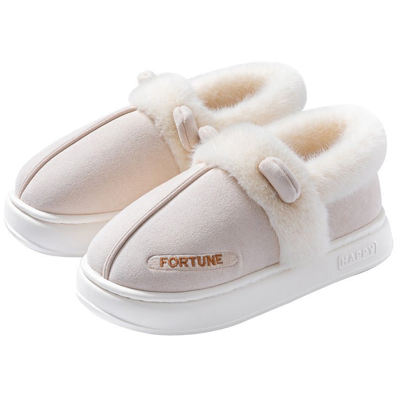 Home Indoor Warm Thick Bottom Non Slip Cotton Slippers $33.13 Dana Fashion Color: Black Size: 36to37 Women's shoes Product information: Color: white, black, brown Size: 36-37 suitable for 35-36 yards, 38-39 suitable for 37-38 yards, 40-41 suitable for 39-
