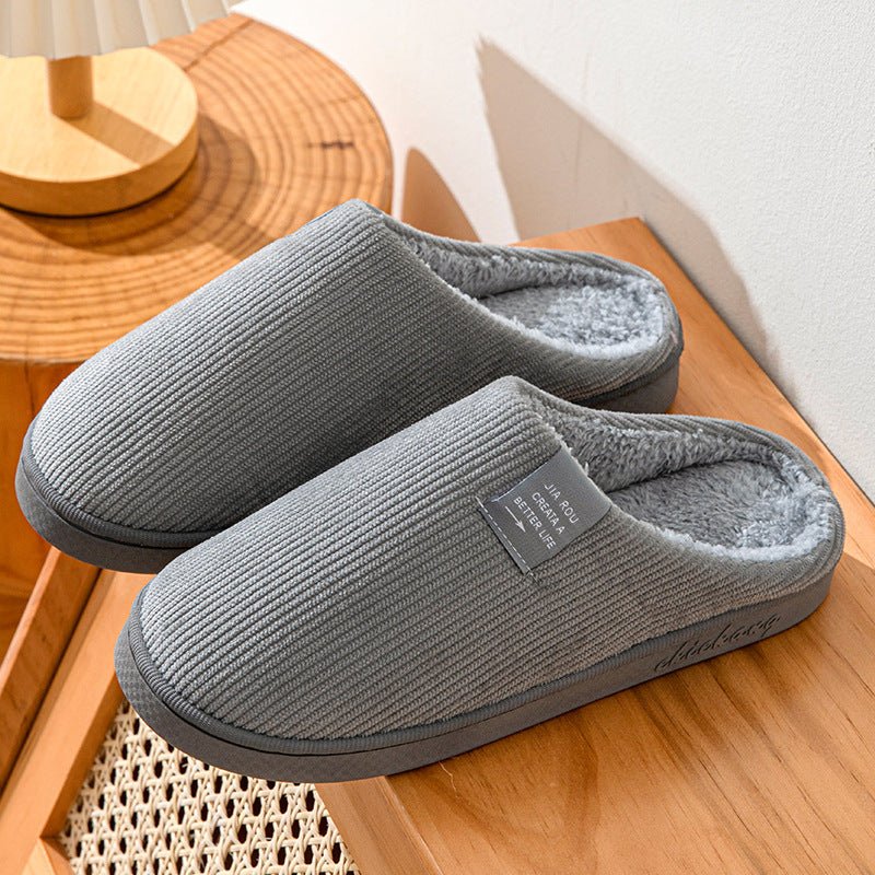 Home Indoor Wear-resistant Non Slip Cotton Slippers $29.99 Dana Fashion Color: Calibration Gray Size: 40 to 41 Women's shoes Product information: Pattern: stripes Inner material: artificial wool Color: Calibration pink, calibration orange, calibration don