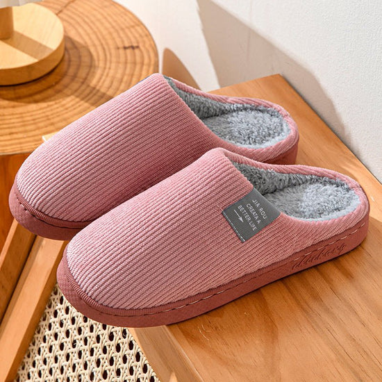 Home Indoor Wear-resistant Non Slip Cotton Slippers $29.99 Dana Fashion Color: Calibration Pink Size: 36 to 37 Women's shoes Product information: Pattern: stripes Inner material: artificial wool Color: Calibration pink, calibration orange, calibration don