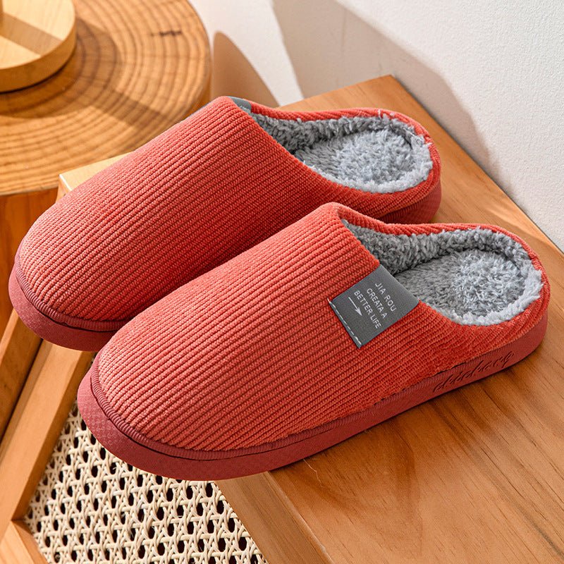 Home Indoor Wear-resistant Non Slip Cotton Slippers $29.99 Dana Fashion Color: Calibration Orange Size: 36 to 37 Women's shoes Product information: Pattern: stripes Inner material: artificial wool Color: Calibration pink, calibration orange, calibration d