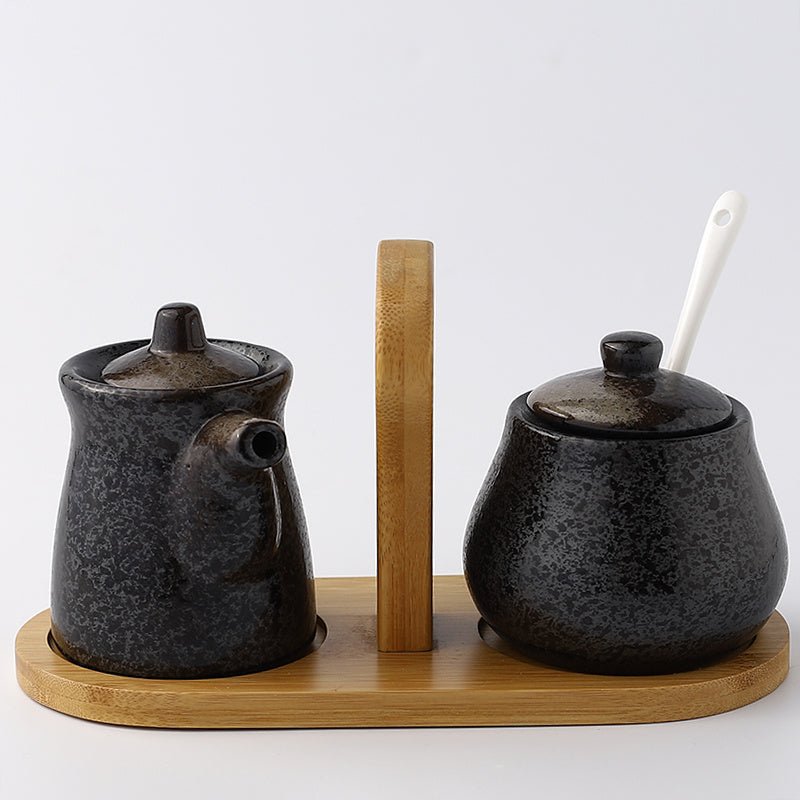 Home Kitchen Creative Seasoning Jar Combination Set $49.41 Dana Fashion Color: Can pot set Dana's Kitchen Product information: Product name: Seasoning jar Material: ceramic Style: Japanese Function: No hole punch Kit type: 2 pieces Style: with cover Color