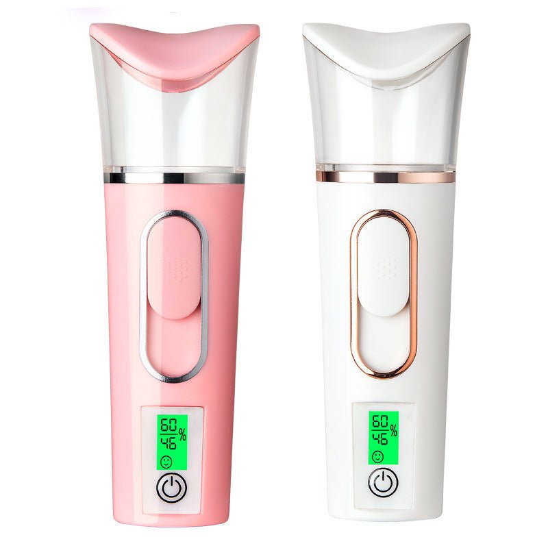 Home Rechargeable Water Replenishing Instrument Steamed Face Sprayer $22.50 Dana Fashion Color: Test card box pink Model: USB Beauty Tools Overview: 1.Nano technology: convert water into a large number of water molecules, water quickly penetrates into the