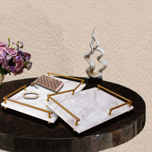 Home Tray With Metal Armrest $215.26 Dana Fashion style: Large Dana's Kitchen Product information: Material: Marble Process: Polished Packaging: paper packaging Frame size: small, large Style: modern and simple Space: living room