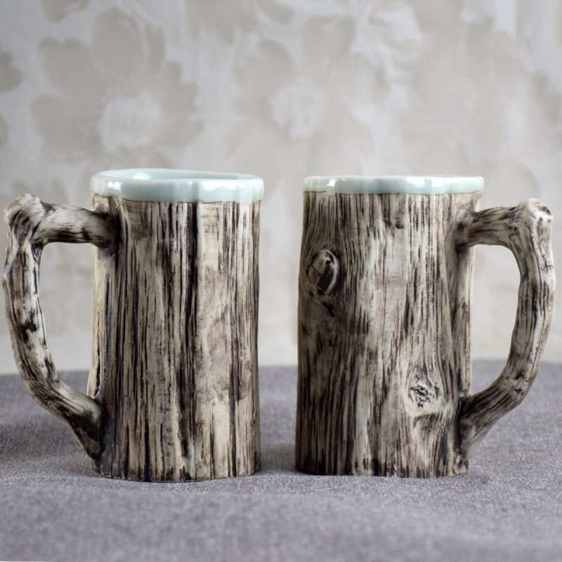Hot bark mugs $31.32 Dana Fashion Color: 300ml Dana's Kitchen Product category: Ceramic cup Material: porcelain Applicable people: General Style: Creative Suitable for gift occasions: business gifts Shape: Irregular shape Function: Health care Structure: