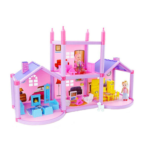 House Doll House Villa DIY Assembled House $61.58 Dana Fashion Color: Pink Toys & Hobbies Overview: Made of environmentally friendly materials. odorless Send all accessories and instructions for the product. Freely combine different shapes, higher playabi