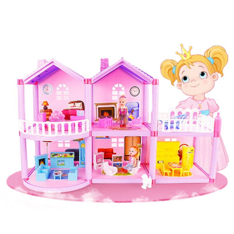 House Doll House Villa DIY Assembled House $61.58 Dana Fashion Color: Pink Toys & Hobbies Overview: Made of environmentally friendly materials. odorless Send all accessories and instructions for the product. Freely combine different shapes, higher playabi