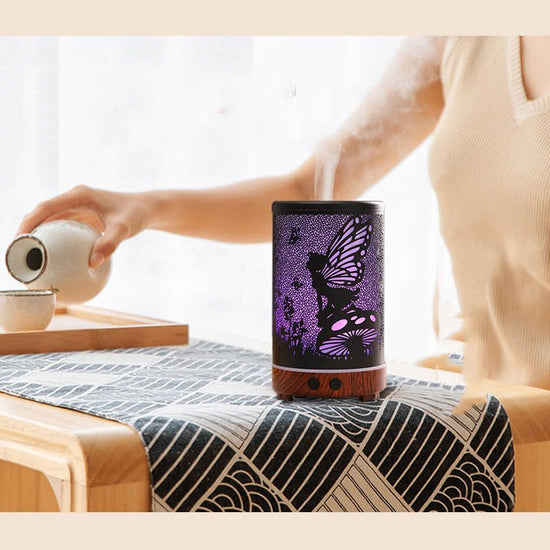 Household Flower Fairy Iron Art Hollow Aroma Diffuser $144.34 Dana Fashion Color: Colorful power: UK Beauty Tools Product information: Applicable area: 10-20 square meters Number of fog outlets: 1 Shape: Columnar Noise: 36dB or less Rated voltage: 100~240
