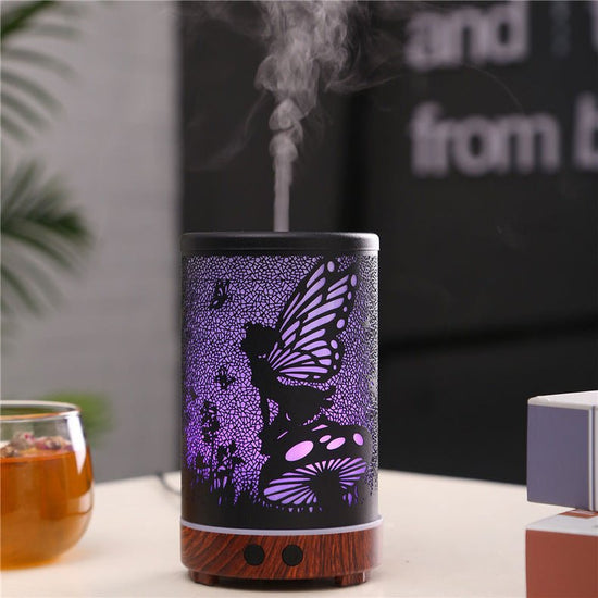 Household Flower Fairy Iron Art Hollow Aroma Diffuser $144.34 Dana Fashion Color: Colorful power: UK Beauty Tools Product information: Applicable area: 10-20 square meters Number of fog outlets: 1 Shape: Columnar Noise: 36dB or less Rated voltage: 100~240
